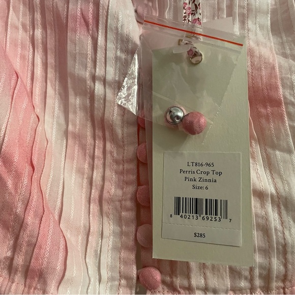 LoveShackFancy Perris Pink Zinnia Crop Top - Sz 6 - Picture 5 of 6
